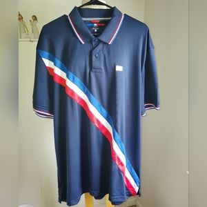 XXL Tommy Hilfiger striped mesh Polo shirt